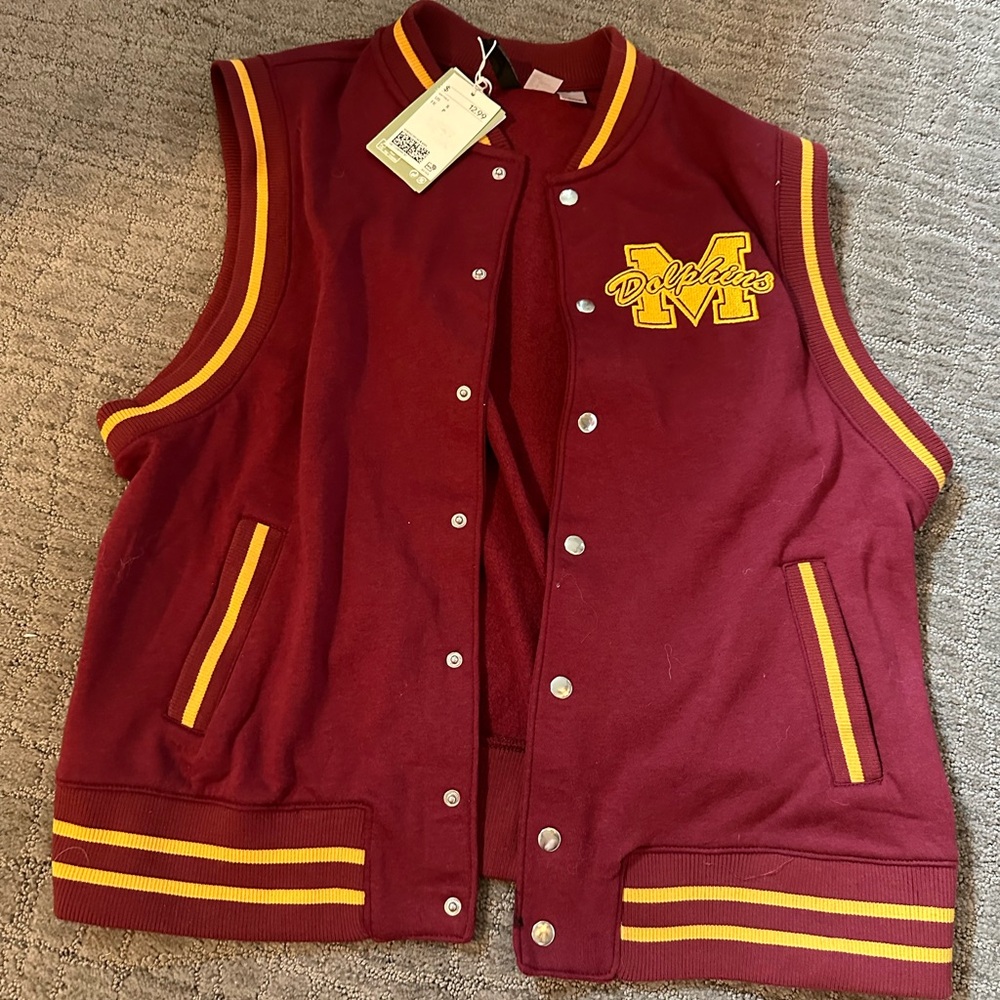 New With Tags DIVIDED Varsity Vest